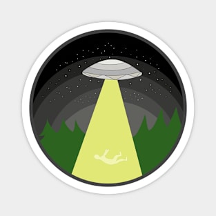 Human being abducted by a UFO Magnet