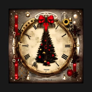 Steampunk Christmas Clock T-Shirt