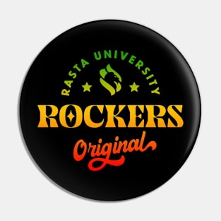 Rasta University Rockers Original Rasta Colors Reggae Pin