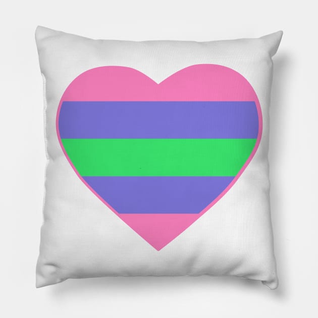 Pride Flag Heart Trigender Pillow by VanumChan