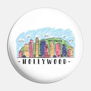 Hollywood Skyline Pin