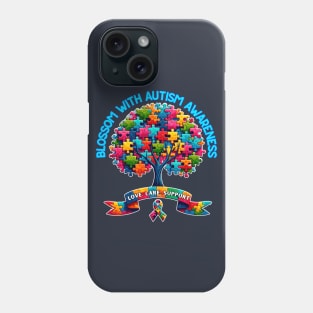 Blossom with autism awareness Phone Case