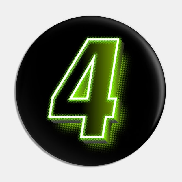 Floating 4- neon green Pin by MplusC