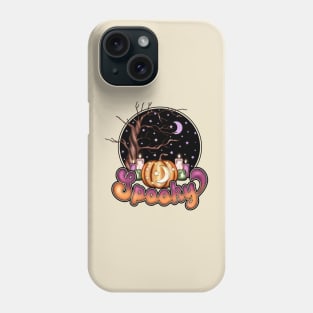 Spooky retro halloween design Phone Case