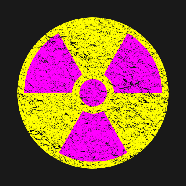 Magenta Trefoil Radiation Hazard Symbol Radiologist TShirt