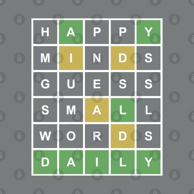 Happy Minds Guess Small Words Daily by ElephantShoe