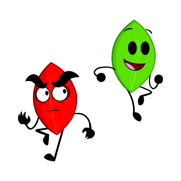 BFDI / BFB / BFDIA - Leafy and Evil Leafy by CadenFeather