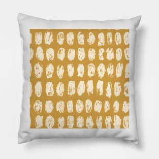 Distressed Ivory on Gold Pillow