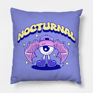 eye bat cartoon edgy color Pillow