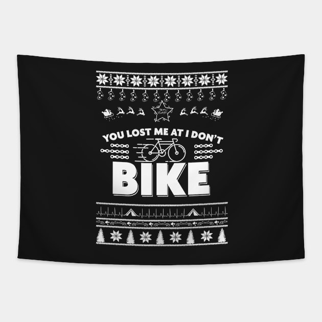 Merry Christmas BIKE Tapestry by bryanwilly