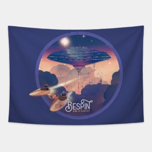 Bespin, Home of Cloud City, Worn Vintage Travel Art Tapestry