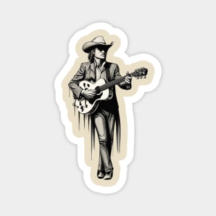 Dwight Yoakam Playing Guitar Magnet