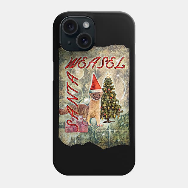 Santa Wiesel Christmas tree gift Phone Case by UMF - Fwo Faces Frog