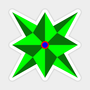 Green, red and blue pattern. Magnet