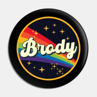Brody // Rainbow In Space Vintage Style Pin