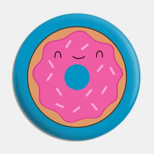 Kawaii and cute happy donut t-shirt Pin