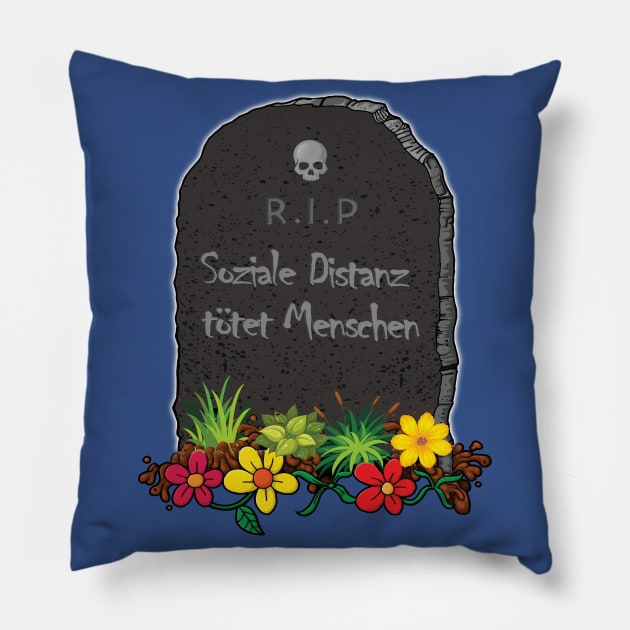 Social Distance Kills People Tombstone Pillow by Hariolf´s Mega Store
