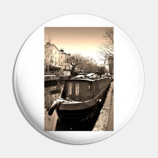 Narrow Boats Regent's Canal Camden London Pin