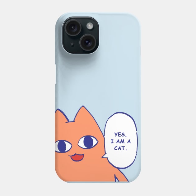 chiyo dad saying yes i am a cat / funny azumanga daioh meme Phone Case by mudwizard