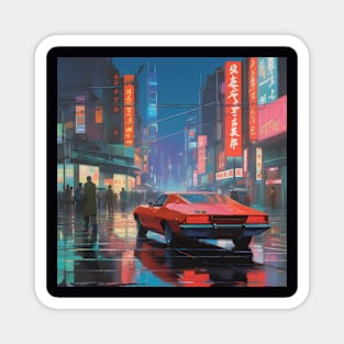 Neo Tokyo city aesthetic Magnet