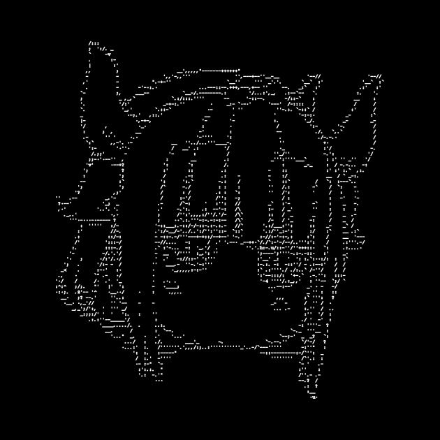 Kanna Kamui ASCII Art by LevelADesigns