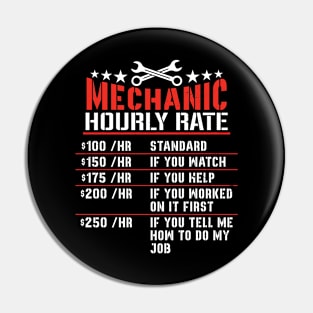 Mechanic Hourly Rating Pin