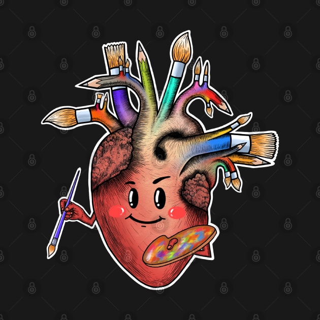 Artist human heart anatomy,artist teacher,art,artistic by Artardishop