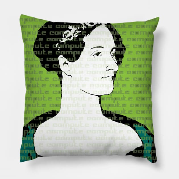 Ada Lovelace Compute Pillow by candhdesigns