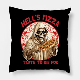 Grim Reaper From Hell As Pizza Chef Pillow