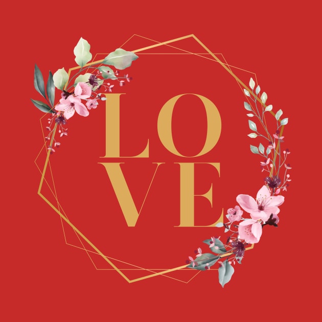 LOVE illustration text by byNIKA