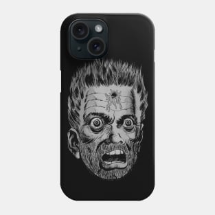 HEAD SHOT HORROR (B&W Phone) Phone Case