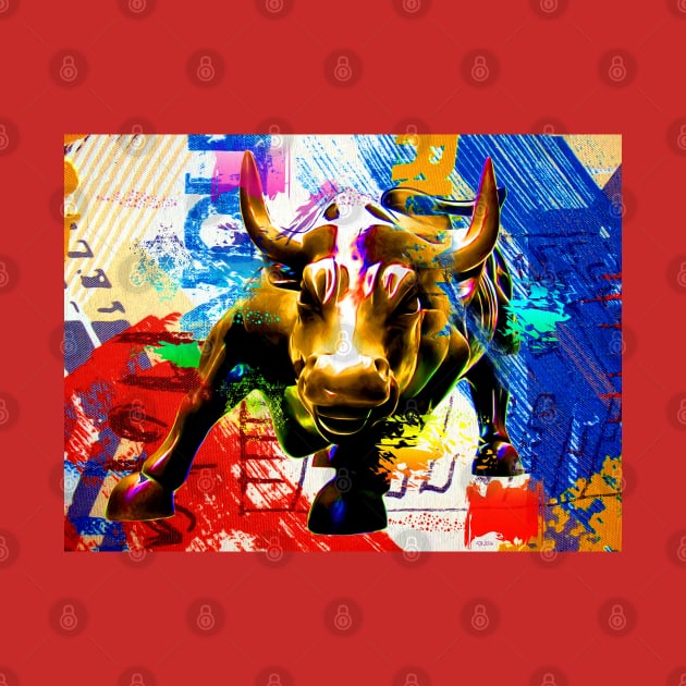Wall Street Bull Painted by danieljanda