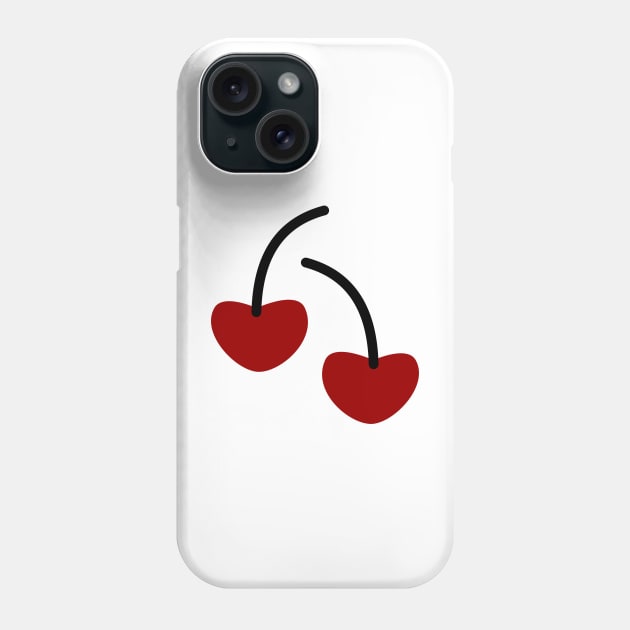 Cherry Heart Pattern Phone Case by k-creatif