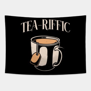 Tea-Riffic Tea Terrific Teacup Tea Drinker Tapestry