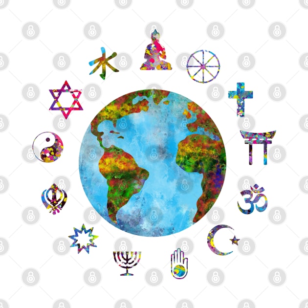 World religions by RosaliArt