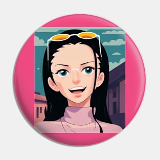 Happy girl Potrait Pin