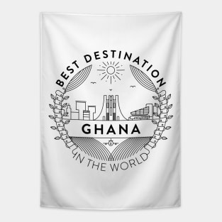 Ghana Minimal Badge Design Tapestry