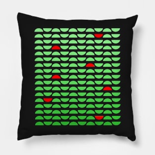 Green dots with red. Pillow