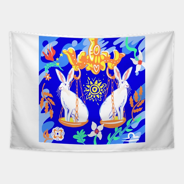 Libra Tapestry by Les Gentils