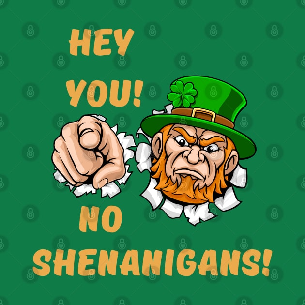 Hey You!  No Shenanigans! St. Patrick's Day by MCsab Creations