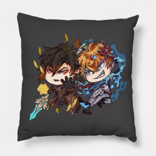 Chibi Zhongli & Childe Pillow