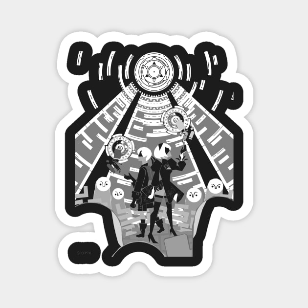 Nier: Automata - Dark Variant Magnet by scookart