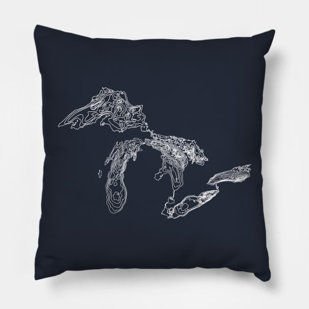 Great Lakes Pillow by simplistictees