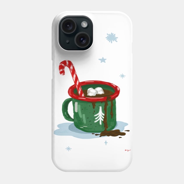 Festive Hot Cocoa Phone Case by oanaxvoicu