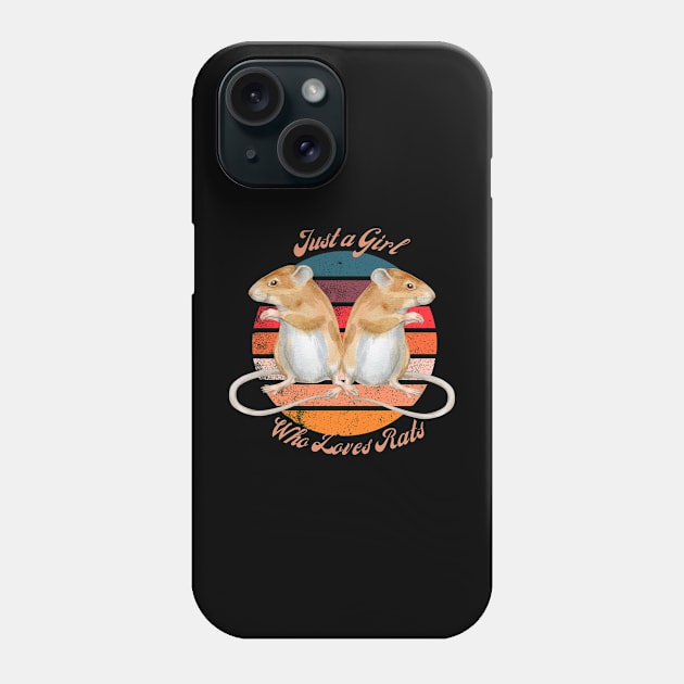 Just a Girl Who Loves Rats Phone Case by jlee