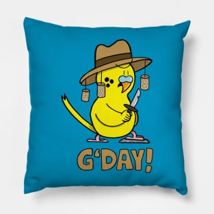 G'day! Funny Australia Cartooon Pillow