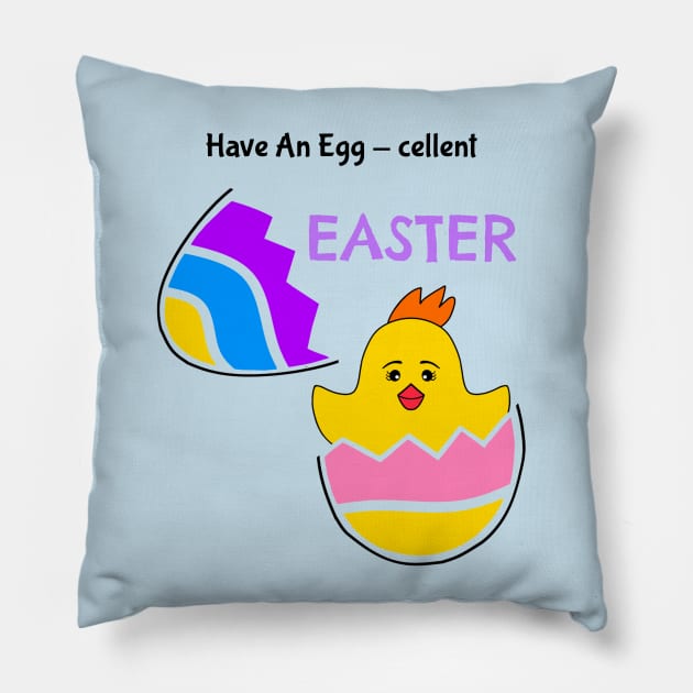 FUNNY Easter Egg - Funny Easter Quotes Pillow by SartorisArt1