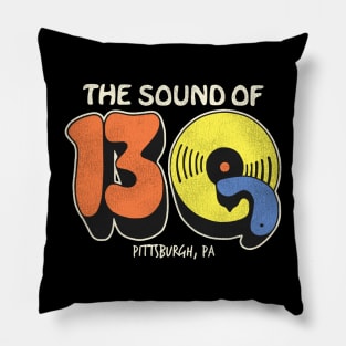 13Q Pittsburgh Retro Defunct Radio Station Pillow