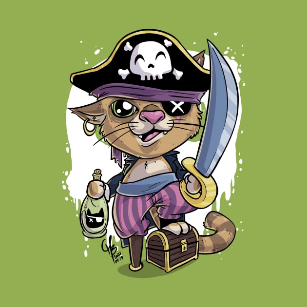 Cat pirate treasure by MBGraphiX