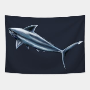 Deep blue shark Tapestry